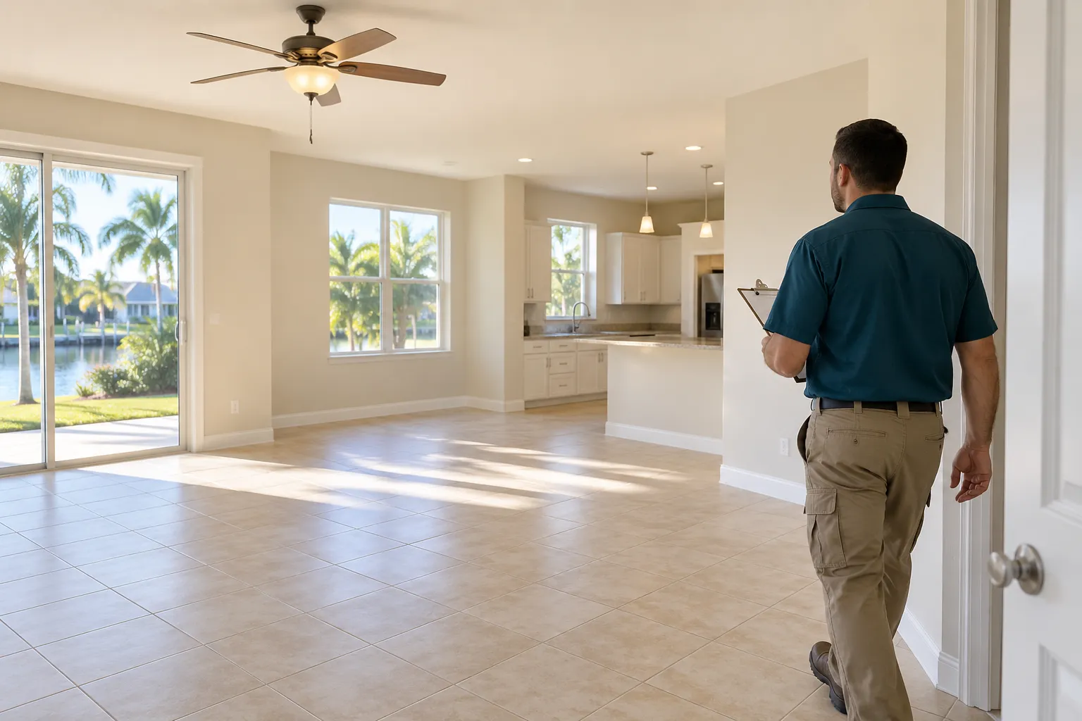 Cleared vacant home during a final walkthrough